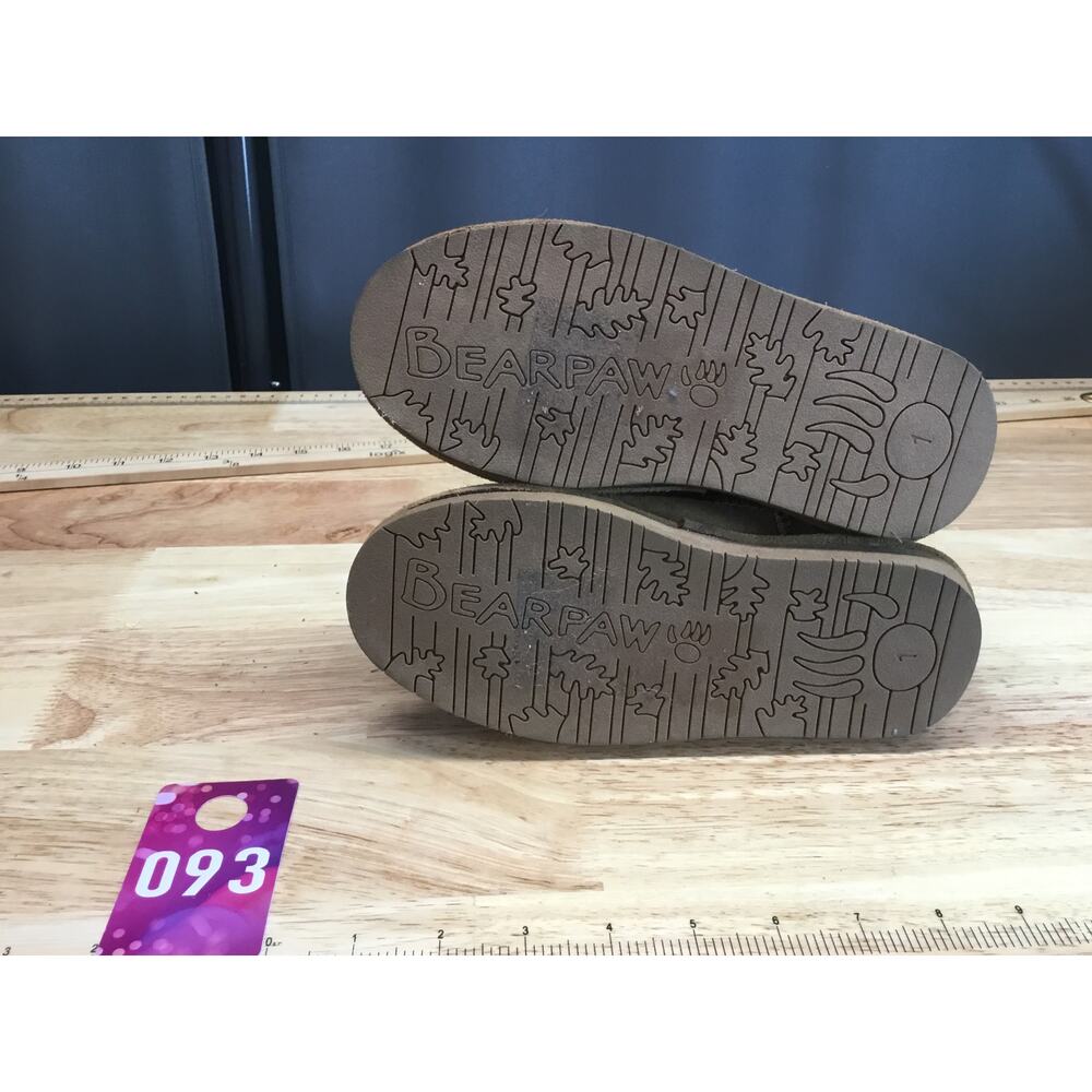 Bearpaw Bootie Youth 1 Brown Suede Pull On Mid-Calf Round Toe Outdoor Boots - Picture 6 of 9